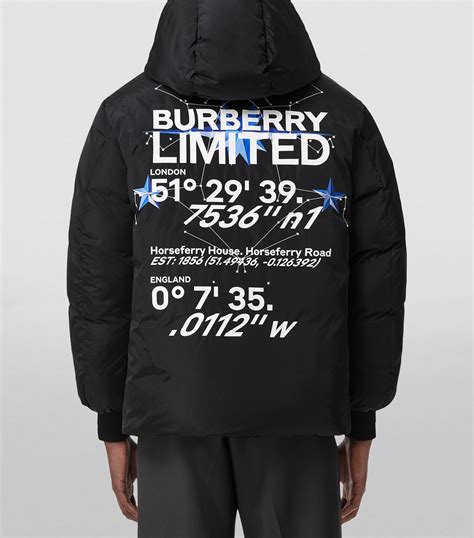 burberry print puffer jacket|Burberry reversible puffer jacket.